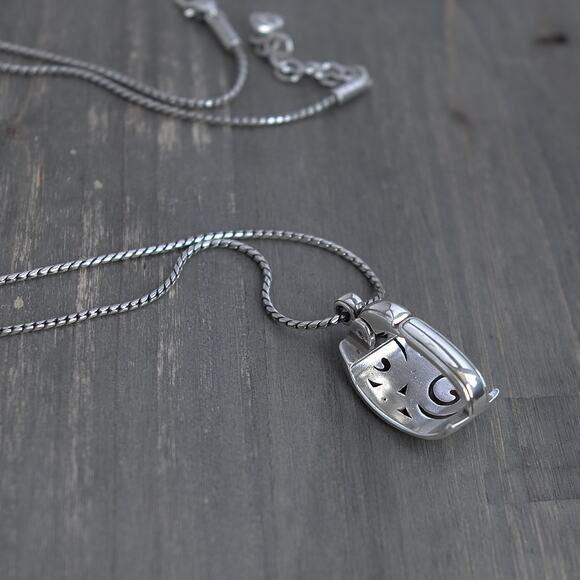 Brighton London Groove Lanyard Badge ID Holder Clip Necklace Clear Crystal 34" - Picture 8 of 9